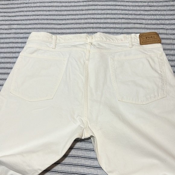 Polo Ralph Lauren Varick Slim Denim Jeans size  42x32 White Straight Leg Pants - Picture 4 of 13